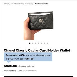 Chanel card holder